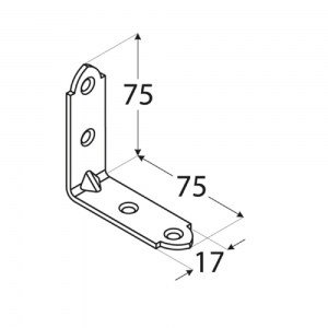 shw-4004-12805 ΓΩΝΙΑ ΣΥΝΔΕΣΗΣ ΞΥΛΟΥ 75 X 75 X 17MM ΓΩΝΙΑ 75 X 75 X 17MM