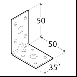 shw-4055-8996 ΓΩΝΙΑ ΣΥΝΔΕΣΗΣ ΞΥΛΟΥ 50 X 50 X 35MM ΓΩΝΙΑ 50 X 50 X 35MM