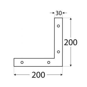 shw-4658-12797 ΓΩΝΙΑ ΣΥΝΔΕΣΗΣ ΞΥΛΟΥ L ΓΩΝΙΑ 100 X 100 X 15MM