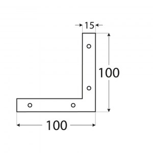 shw-4658-12798 ΓΩΝΙΑ ΣΥΝΔΕΣΗΣ ΞΥΛΟΥ L ΓΩΝΙΑ 100 X 100 X 15MM