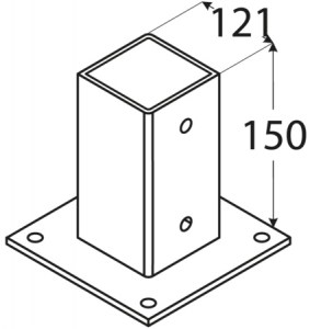 shw-4841-8918 ΒΑΣΗ ΞΥΛΟΥ ΒΙΔΩΤΗ 71 X 71 X150MM