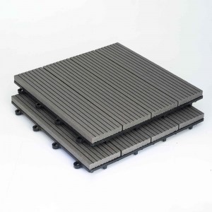 shw-69570.2-15779 ΠΛΑΚΑΚΙ WPC ΓΡΑΜΜΩΤΟ 30 X 30ΕΚ. | ΓΚΡΙ ΣΚΟΥΡΟ