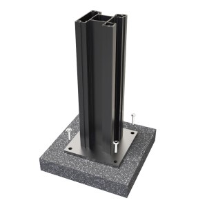 shw-75101-18060 ΚΟΛΩΝΑ ΑΝΟΔΙΩΜΕΝΟ ΑΛΟΥΜΙΝΙΟ ΜΑΤ ΜΑΥΡΟ | 7,5 X 7,5 X 100ΕΚ.