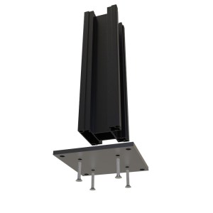 shw-75181-18061 ΚΟΛΩΝΑ ΑΝΟΔΙΩΜΕΝΟ ΑΛΟΥΜΙΝΙΟ ΜΑΤ ΜΑΥΡΟ| 7,5 X 7,5 X 180ΕΚ.