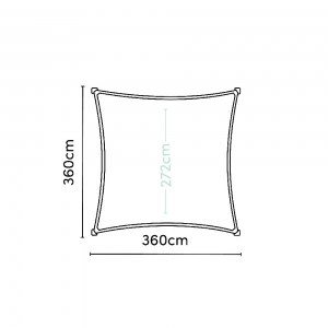 shw-N502-082-43-17820 ΤΕΤΡΑΓΩΝΟ ΠΑΝΙ ΣΚΙΑΣΗΣ 285GSM 3,6X3,6Μ. ΜΑΥΡΟ