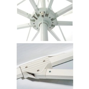 tesias-01695-01695-01-τετραγωνη-ομπρελα-εξωτερικου-χωρου ΟΜΠΡΕΛΑ ΚΗΠΟΥ 300X300CM 8 ΑΚΤΙΝΕΣ POLYESTER ΛΕΥΚΟ-TESIAS GROUP