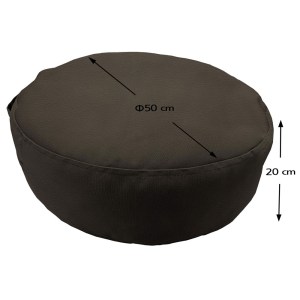 tesias-1445-04-1445-drm-καρυδι-00-pouf-paralia-pisina-dermatini ΠΟΥΦ ΣΤΡΟΓΓΥΛΟ | ΑΔΙΑΒΡΟΧO | Φ50X20 | ΚΑΡΥΔΙ ΔΕΡΜΑΤΙΝΗ-TESIAS GROUP