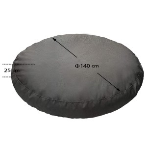 tesias-1446-01-1446-drm-γκρι-00-pouf-paralia-pisina-dermatini ΠΟΥΦ ΣΤΡΟΓΓΥΛΟ | ΑΔΙΑΒΡΟΧO | Φ140X25 | ΓΚΡΙ ΔΕΡΜΑΤΙΝΗ-TESIAS GROUP