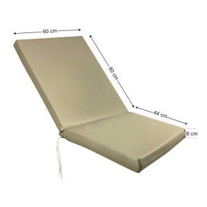 tesias-1594-1594-00 ΣΤΡΩΜΑ SEZLONG 124X60X8CM ΔΕΡΜΑΤΙΝΗ - ΓΚΡΙ ΕΛΕΦΑΝΤΙ-TESIAS GROUP
