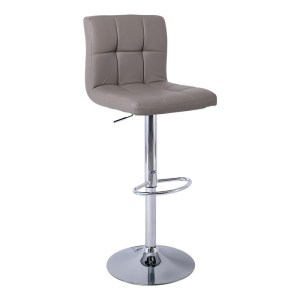 woo-109176 LINO ΣΚΑΜΠΟ BAR ΜΕ ΠΛΑΤΗ, ΧΡΩΜΙΟ, PU CAPPUCCINO, ΡΥΘΜΙΣΗ ΥΨΟΥΣ, ΠΕΡΙΣΤΡΕΦΟΜΕΝΟ