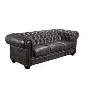 woo-116001 CHESTERFIELD BIRMINGHAM ΚΑΝΑΠΕΣ 3ΘΕΣΙΟΣ ΣΑΛΟΝΙΟΥ ΚΑΘΙΣΤΙΚΟΥ, ΔΕΡΜΑ ANTIQUE GREY