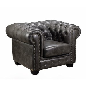woo-116305 CHESTERFIELD 689 ΠΟΛΥΘΡΟΝΑ ΣΑΛΟΝΙΟΥ - ΚΑΘΙΣΤΙΚΟΥ, ΔΕΡΜΑ, ΑΠΟΧΡΩΣΗ ANTIQUE GREY