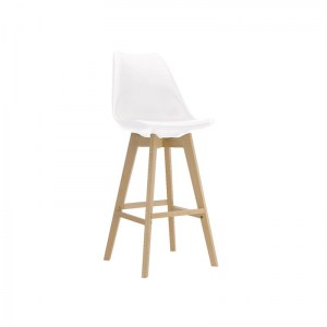 woo-120382 MARTIN ΣΚΑΜΠΟ BAR ΟΞΙΑ ΦΥΣΙΚΟ, ΚΑΘΙΣΜΑ Η.67CM, PP-PU ΑΣΠΡΟ, ΜΟΝΤΑΡΙΣΜΕΝΗ ΤΑΠΕΤΣΑΡΙΑ