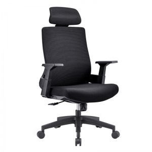 woo-120905 BF8900 ΠΟΛΥΘΡΟΝΑ ΓΡΑΦΕΙΟΥ ΔΙΕΥΘΥΝΤΗ MESH ΜΑΥΡΟ - ΥΦΑΣΜΑ ΜΑΥΡΟ