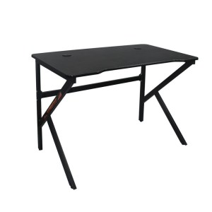 woo-121536 GAMING ΓΡΑΦΕΙΟ 100X60CM ΜΕΤΑΛΛΟ ΒΑΦΗ ΜΑΥΡΟ