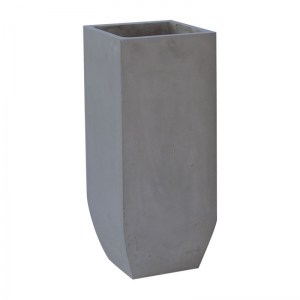woo-121574 FLOWER POT-1  CEMENT GREY 25X25X60CM