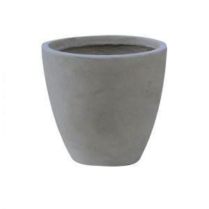 woo-121580 FLOWER POT-3 CEMENT GREY Φ44X37CM