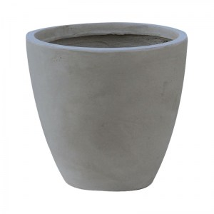 woo-121581 FLOWER POT-3 CEMENT GREY Φ53X47CM