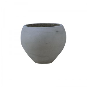 woo-121584 FLOWER POT-5 CEMENT GREY Φ32X26CM