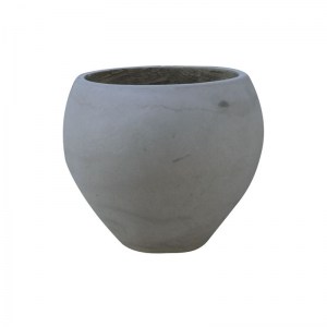 woo-121585 FLOWER POT-5 CEMENT GREY Φ43X32CM