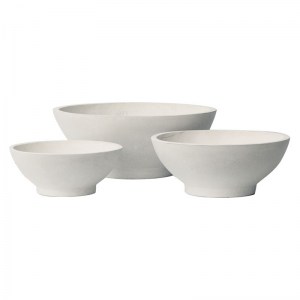 woo-122218 FLOWER POT-9  SET 3 ΤΕΜΑΧΙΩΝ ΑΠΟΧΡΩΣΗ MILK WHITE