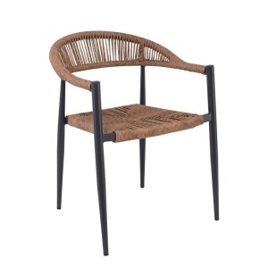 woo-124404 MADY ΠΟΛΥΘΡΟΝΑ ΒΕΡΑΝΤΑΣ-ΚΗΠΟΥ ALU ΑΝΘΡΑΚΙ, ROPE WICKER ΦΥΣΙΚΟ, ΣΤΟΙΒΑΖΟΜΕΝΗ