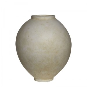 woo-124435 VASE-1 ΒΑΖΟ CEMENT, ΑΠΟΧΡΩΣΗ BEIGE Φ55X55CM