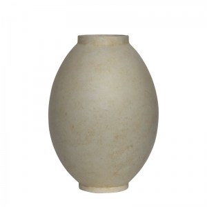 woo-124611 VASE-2 ΒΑΖΟ CEMENT, ΑΠΟΧΡΩΣΗ BEIGE Φ40X55CM