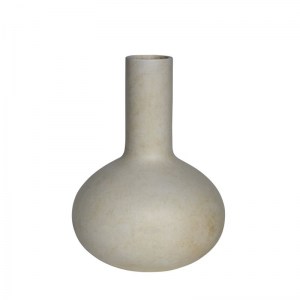 woo-124612 VASE-3 ΒΑΖΟ CEMENT, ΑΠΟΧΡΩΣΗ BEIGE Φ40X55CM