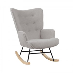 woo-124633 ALMA ROCKING ΠΟΛΥΘΡΟΝΑ ΜΠΕΡΖΕΡΑ ΚΑΘΙΣΤΙΚΟΥ, TEDDY ΥΦ.ΑΝ.ΓΚΡΙ, ΒΑΣΗ ΜΑΥΡΟ-ΦΥΣΙΚΟ