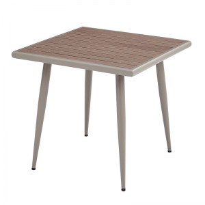 woo-124652 SERRANO ΤΡΑΠΕΖΙ ΚΗΠΟΥ-ΒΕΡΑΝΤΑΣ ΜΕΤΑΛΛΟ ΒΑΦΗ SAND BEIGE, POLYWOOD ΚΑΡΥΔΙ