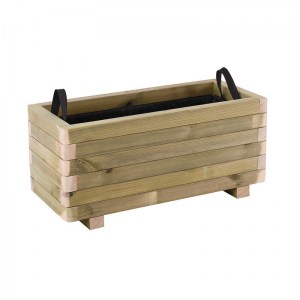 woo-125102 FLOWER POT WOOD ΖΑΡΝΤΙΝΙΕΡΑ, ΕΜΠΟΤΙΣΜΟΥ PINE, ΑΠΟΧΡΩΣΗ ΦΥΣΙΚΟ, 70X30X32CM