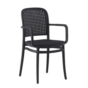 woo-125237 FLORENCE ΠΟΛΥΘΡΟΝΑ PP ΜΑΥΡΟ, PP RATTAN ΜΑΥΡΟ, ΣΤΟΙΒΑΖΟΜΕΝΗ