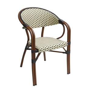 woo-125247 PARIS ΠΟΛΥΘΡΟΝΑ BISTRO ΑΛΟΥΜΙΝΙΟ ΚΑΡΥΔΙ, WICKER ΜΠΕΖ - ΚΑΦΕ, ΣΤΟΙΒΑΖΟΜΕΝΗ