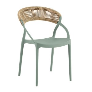 woo-125955 DORA ΠΟΛΥΘΡΟΝΑ ΣΤΟΙΒΑΖΟΜΕΝΗ, PP ΠΡΑΣΙΝΟ, ROPE WICKER ΦΥΣΙΚΟ