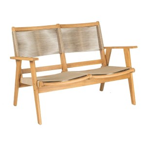 woo-126058 COFFEE LIVING ΚΑΝΑΠΕΣ 2ΘΕΣΙΟΣ ΚΑΘΙΣΤΙΚΟΥ ΒΕΡΑΝΤΑΣ-ΚΗΠΟΥ, ΑΚΑΚΙΑ ΦΥΣΙΚΟ-ROPE WICKER ΜΠΕΖ
