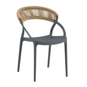 woo-126101 DORA ΠΟΛΥΘΡΟΝΑ ΣΤΟΙΒΑΖΟΜΕΝΗ, PP ΑΝΘΡΑΚΙ, ROPE WICKER ΦΥΣΙΚΟ