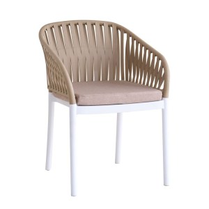 woo-126437 EMERY ΠΟΛΥΘΡΟΝΑ ΒΕΡΑΝΤΑΣ-ΚΗΠΟΥ PP-UV SAND BEIGE-ΑΣΠΡΟ, ΜΑΞΙΛΑΡΙ ΜΠΕΖ (KD)