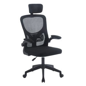 woo-126665 BF3055 ΠΟΛΥΘΡΟΝΑ ΓΡΑΦΕΙΟΥ- ΔΙΕΥΘΥΝΤΗ, MESH ΜΑΥΡΟ