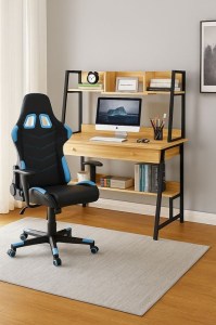 woo-126833 STUDENT-1 SET ΓΡΑΦΕΙΟ Η/Υ SONOMA - ΜΑΥΡΟ + ΠΟΛΥΘΡΟΝΑ GAMING ΜΑΥΡΟ - ΜΠΛΕ