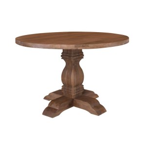 woo-127019 ATLAS ΤΡΑΠΕΖΙ ΡΟΤΟΝΤΑ ΤΡΑΠΕΖΑΡΙΑΣ, ΞΥΛΟ MANGO, ΑΠΟΧΡΩΣΗ SMOKE WALNUT