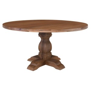 woo-127020 ATLAS ΤΡΑΠΕΖΙ ΡΟΤΟΝΤΑ ΤΡΑΠΕΖΑΡΙΑΣ, ΞΥΛΟ MANGO, ΑΠΟΧΡΩΣΗ SMOKE WALNUT