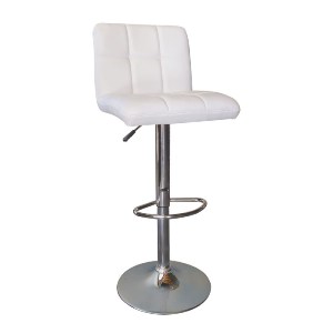 woo-22670 LINO ΣΚΑΜΠΟ BAR ΜΕ ΠΛΑΤΗ, ΧΡΩΜΙΟ, PU ΑΣΠΡΟ, ΡΥΘΜΙΖΟΜΕΝΟ ΥΨΟΣ, ΠΕΡΙΣΤΡΕΦΟΜΕΝΟ