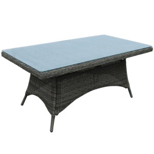 woo-23206 MONTANA ΤΡΑΠΕΖΙ DINING ΚΗΠΟΥ-ΒΕΡΑΝΤΑΣ ALU, Φ5MM ROUND WICKER GREY BROWN