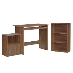 woo-24544 DECON SET ΓΡΑΦΕΙΟ ΚΕΡΑΣΙ: ΓΡΑΦΕΙΟ 90X50X75CM ΒΙΒΛΙΟΘΗΚΗ 50X23X80CM ΝΤΟΥΛΑΠΙ 41X29X54CM