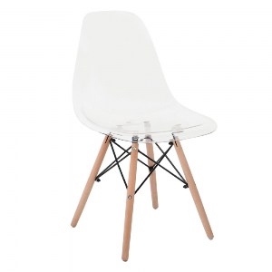 woo-25078 ART WOOD ΚΑΡΕΚΛΑ ΤΡΑΠΕΖΑΡΙΑΣ - ΚΟΥΖΙΝΑΣ, ΠΟΔΙΑ ΟΞΙΑ, ΚΑΘΙΣΜΑ PET CLEAR - 1 STEP K/D