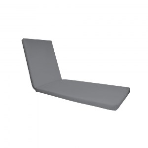 woo-25682 SUNLOUNGER ΜΑΞΙΛΑΡΙ ΞΑΠΛΩΣΤΡΑΣ ΥΦΑΣΜΑ ΓΚΡΙ WATER REPELLENT, FOAM+POLYESTER ΦΕΡΜΟΥΑΡ-VELCRO