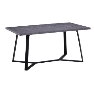 woo-25746 HANSON ΤΡΑΠΕΖΙ ΚΟΥΖΙΝΑΣ ΤΡΑΠΕΖΑΡΙΑΣ, ΜΕΤΑΛΛΟ ΒΑΦΗ ΜΑΥΡΟ, CEMENT