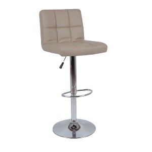 woo-25942 LINO ΣΚΑΜΠΟ BAR ΜΕ ΠΛΑΤΗ, ΧΡΩΜΙΟ, PU CAPPUCCINO, ΡΥΘΜΙΣΗ ΥΨΟΥΣ, ΠΕΡΙΣΤΡΕΦΟΜΕΝΟ