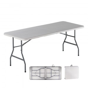 woo-26379 BLOW-R ΤΡΑΠΕΖΙ ΣΥΝΕΔΡΙΟΥ - CATERING ΠΤΥΣΣΟΜΕΝΟ (ΒΑΛΙΤΣΑ), HDPE ΑΣΠΡΟ, ΜΕΤΑΛΛΟ ΒΑΦΗ ΓΚΡΙ